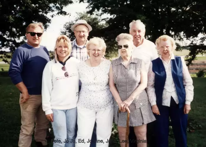 Pete, Ed, Lee, JoJo, Joanne, Jane, and Virginia
