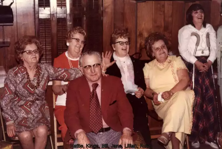William Gozelski with Strauss sisters and Ruth Pogozelski