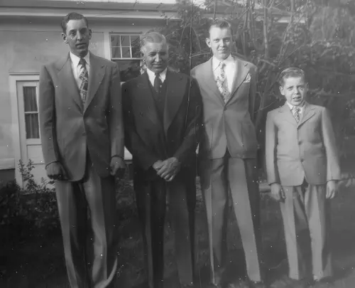 Leon Jr, Leon Sr, Chester, and Stanley