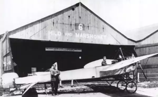 Bleriot-type monoplane at Hempstead Plains Field, 1912