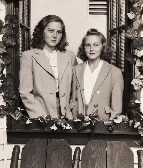 Phyllis and Joan Gozelski 1945