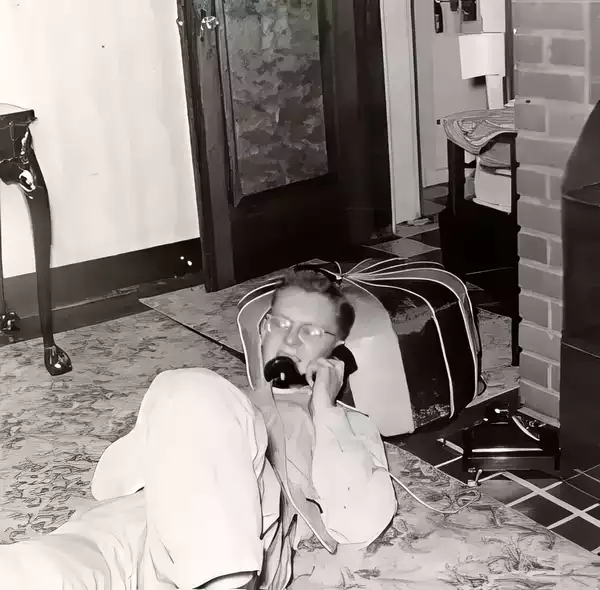 Chester on phone