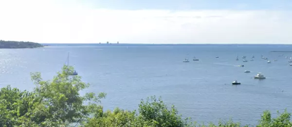 View of Rye, NY in the distance from Sea Cliff