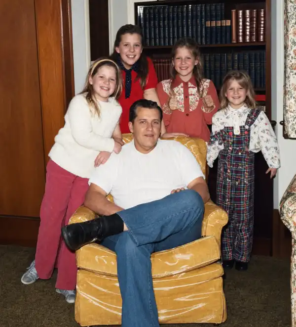 Stanley with his daughters