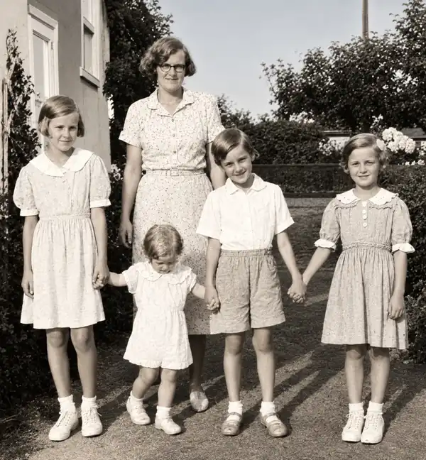 Virginia, Chester, Leon Jr, Joanne, and Kinga