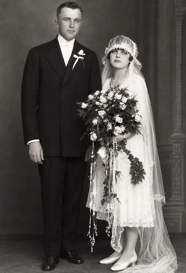 1926 Lillian and John Gozelski wedding