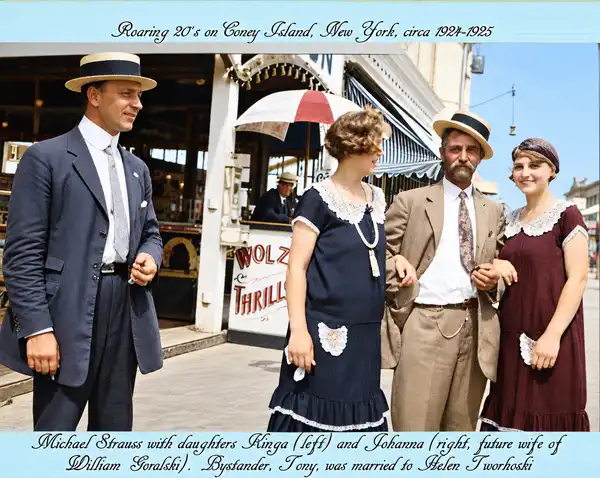 Michael Strauss with daughters Kinga and Johanna